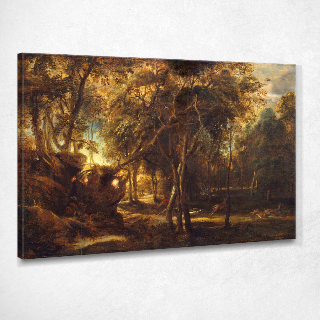 Una Foresta All'Alba Con Caccia Al Cervo Peter Paul Rubens ppr5 quadro stampato su tela