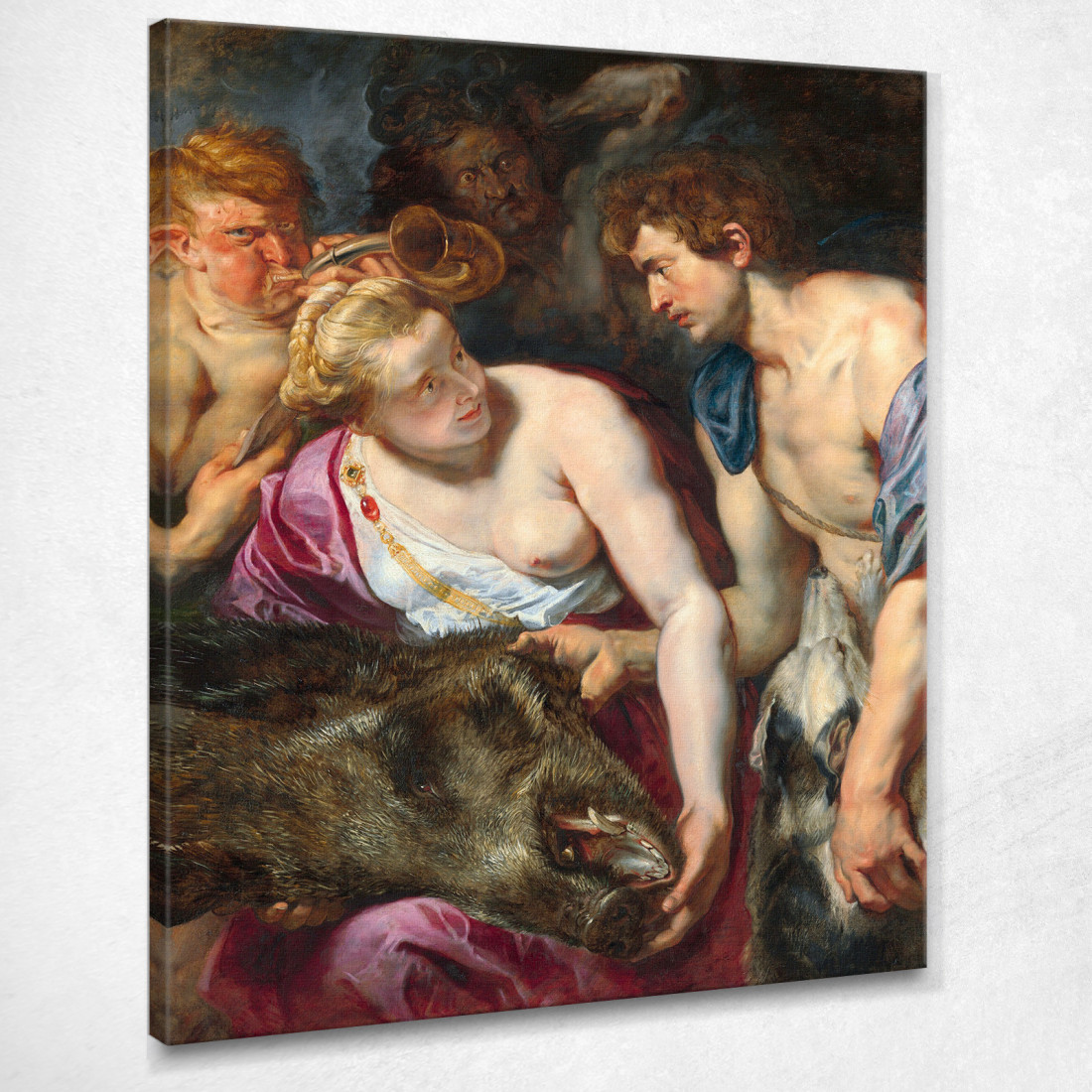 Atalanta E Meleagro Peter Paul Rubens ppr28 quadro stampato su tela Atalanta E Meleagro Peter Paul Rubens ppr28 quadro stampato su tela