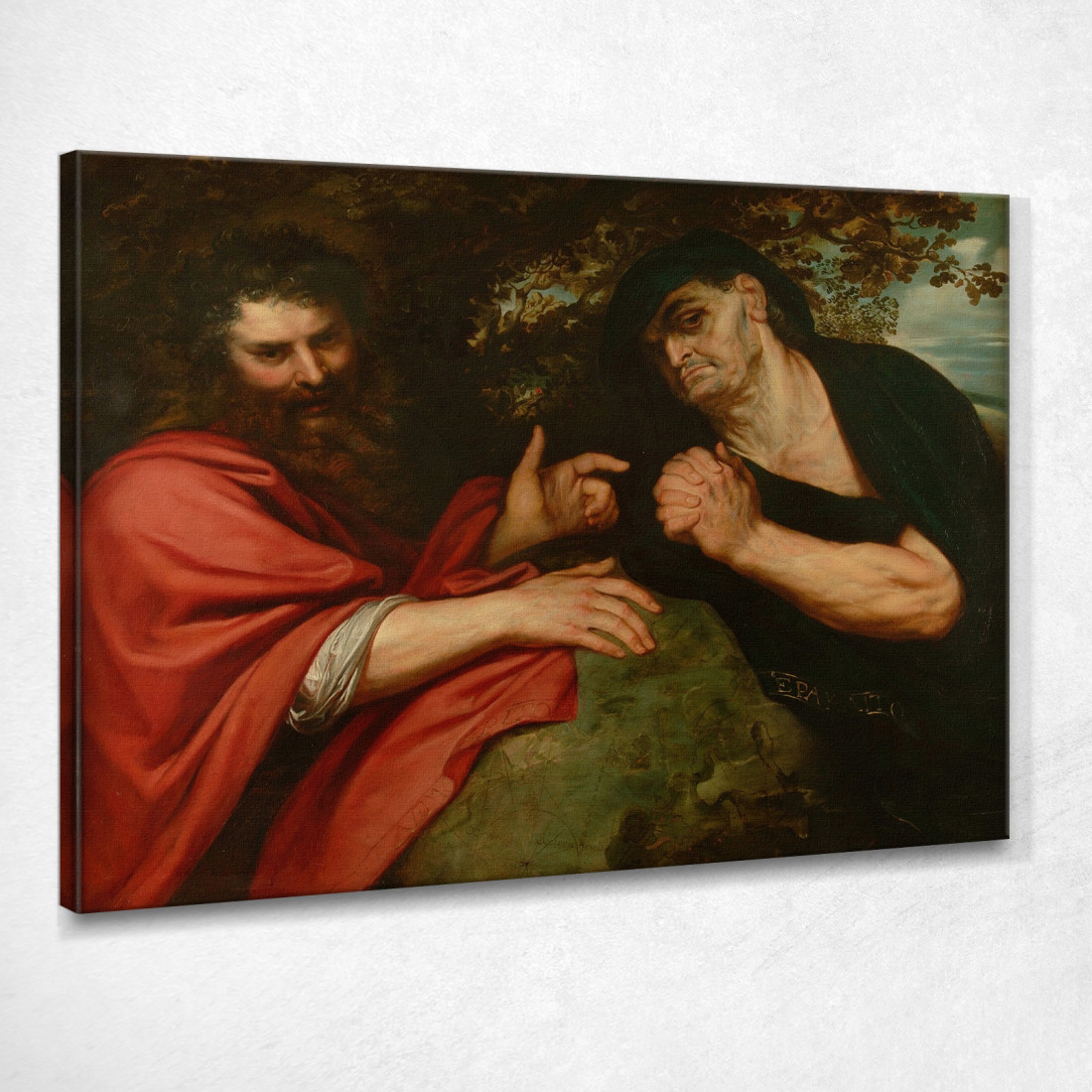 Democrito Ed Eraclito Peter Paul Rubens ppr59 quadro stampato su tela Democrito Ed Eraclito Peter Paul Rubens ppr59 quadro stampato su tela