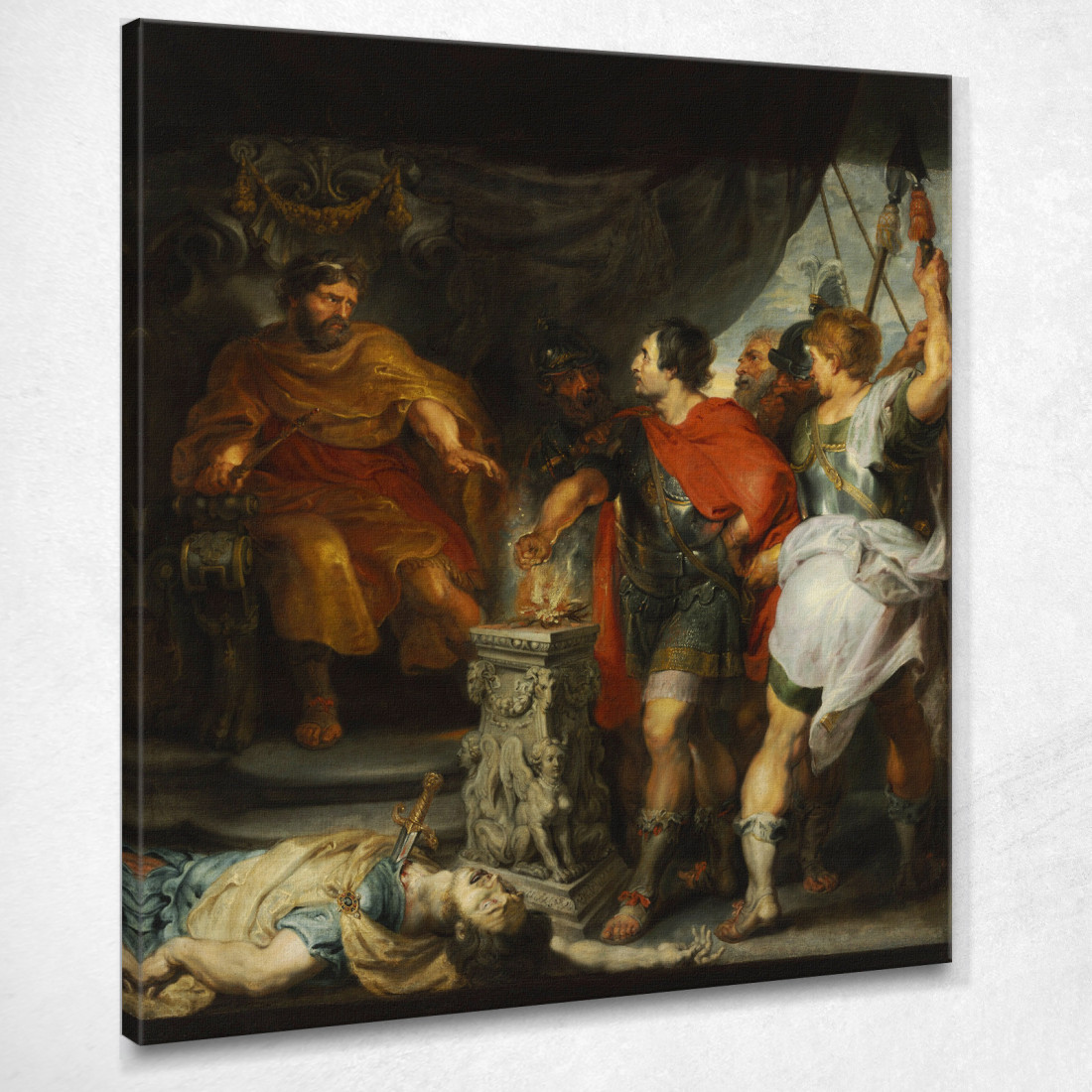 Mucius Scaevola Prima Di Lars Porsenna Peter Paul Rubens ppr116 quadro stampato su tela Mucius Scaevola Prima Di Lars Porsenna Peter Paul Rubens ppr116 quadro stampato su tela