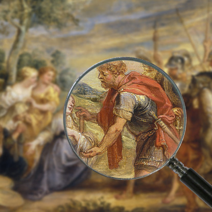 L'Incontro Di Davide E Abigail Peter Paul Rubens ppr268 quadro stampato su tela
