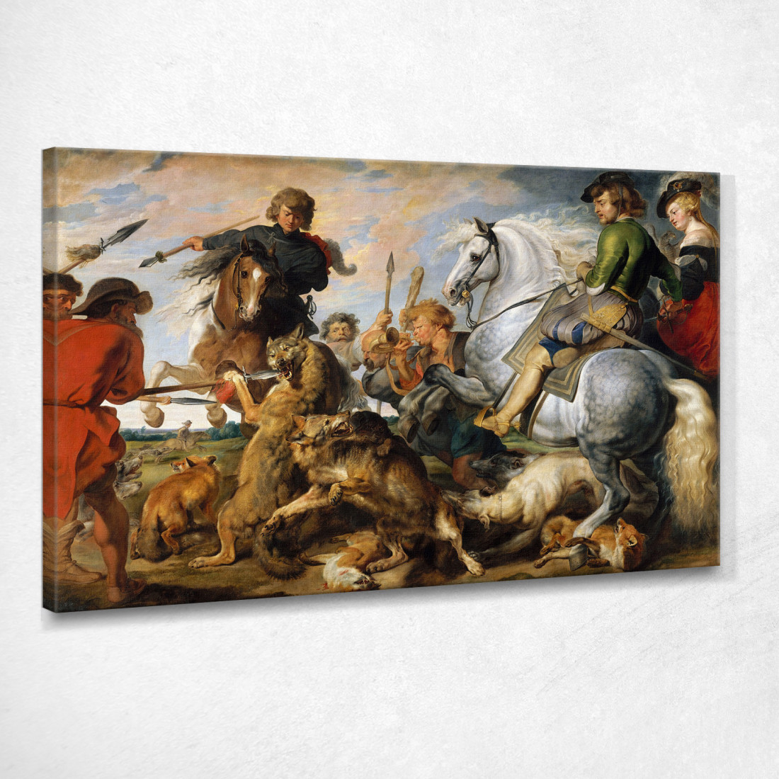 Caccia Al Lupo E Alla Volpe Peter Paul Rubens ppr323 quadro stampato su tela Caccia Al Lupo E Alla Volpe Peter Paul Rubens ppr323 quadro stampato su tela