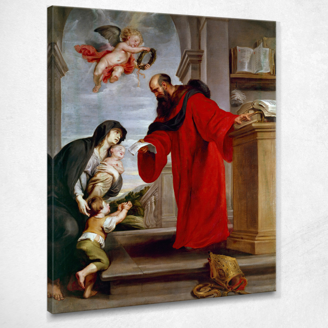 Sant'Ives Di Treguier Patrono Degli Avvocati Difensore Delle Vedove E Degli Orfani Peter Paul Rubens quadro stampato su tela Sant'Ives Di Treguier Patrono Degli Avvocati Difensore Delle Vedove E Degli Orfani Peter Paul Rubens quadro stampato su tela