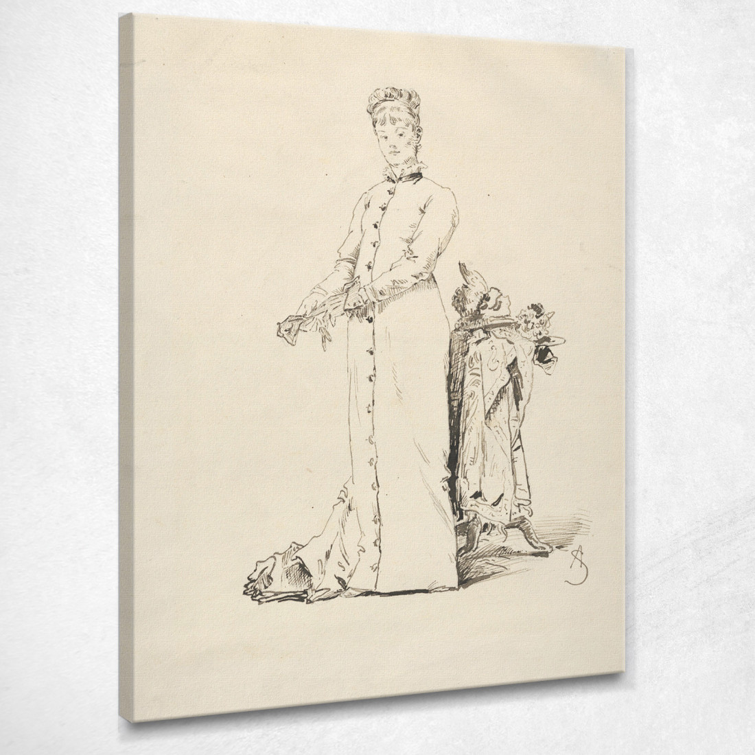Una Giovane Donna In Piedi Che Toglie I Guanti Alfred Stevens stal4 quadro stampato su tela Una Giovane Donna In Piedi Che Toglie I Guanti Alfred Stevens stal4 quadro stampato su tela