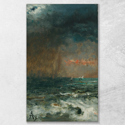 Una Tempesta In Mare Alfred Stevens stal5 quadro stampato su tela