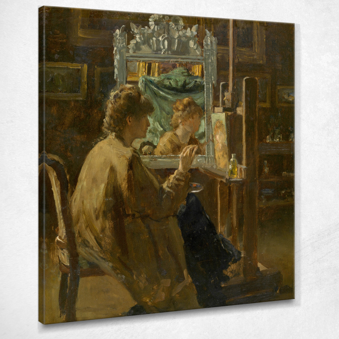 Artista Nel Suo Studio Alfred Stevens stal10 quadro stampato su tela Artista Nel Suo Studio Alfred Stevens stal10 quadro stampato su tela