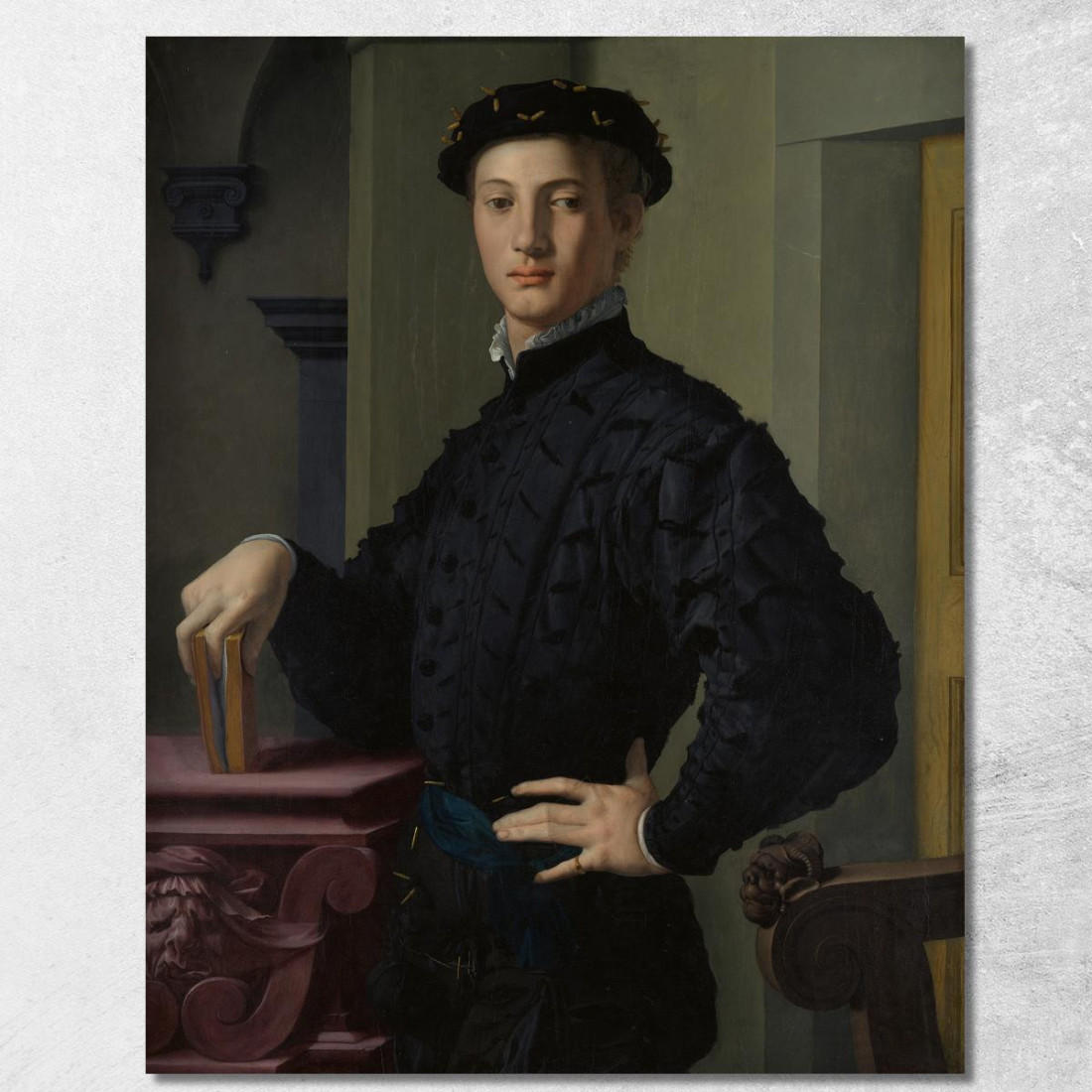 Ritratto Di Un Giovane Agnolo Bronzino abz10 quadro stampato su tela Ritratto Di Un Giovane Agnolo Bronzino abz10 quadro stampato su tela