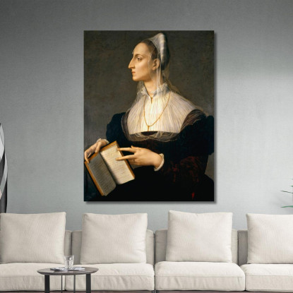 Ritratto Di Laura Battiferri Agnolo Bronzino abz14 quadro stampato su tela