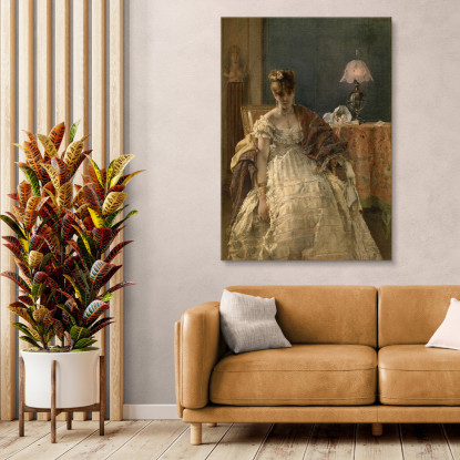 Disperato Alfred Stevens stal20 quadro stampato su tela