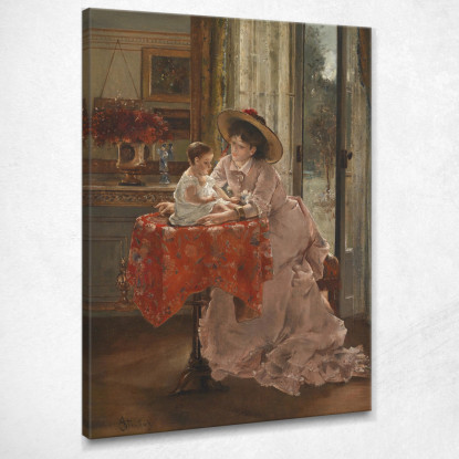 La Madre Felice Alfred Stevens stal21 quadro stampato su tela