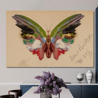 Farfalla 2 Albert Bierstadt abr8 quadro stampato su tela