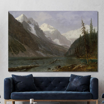 Montagne Rocciose Canadesi Lake Louise Albert Bierstadt abr13 quadro stampato su tela