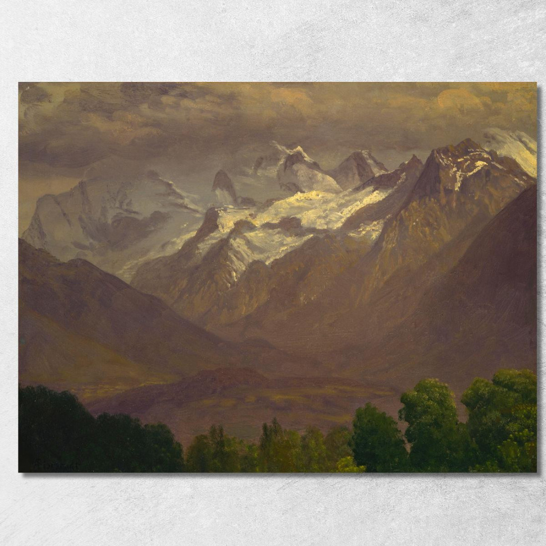 In Alta Montagna Albert Bierstadt abr32 quadro stampato su tela In Alta Montagna Albert Bierstadt abr32 quadro stampato su tela
