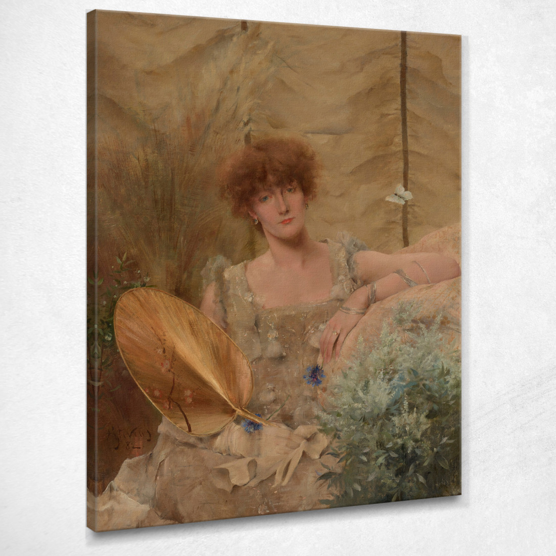 Ritratto Fedora Di Sarah Bernhardt Alfred Stevens stal26 quadro stampato su tela