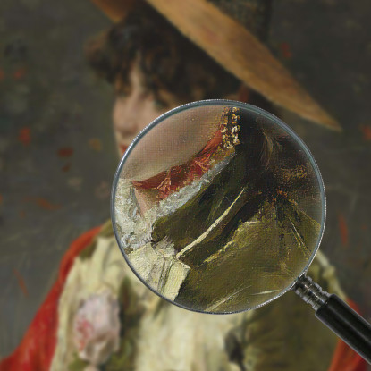 Donna Con Un Cappello Di Paglia Alfred Stevens stal28 quadro stampato su tela