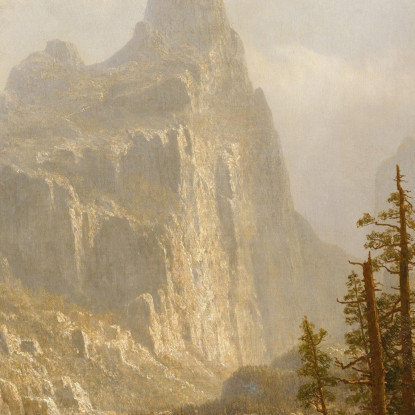 Valle Yosemite Del Fiume Merced Albert Bierstadt abr57 quadro stampato su tela