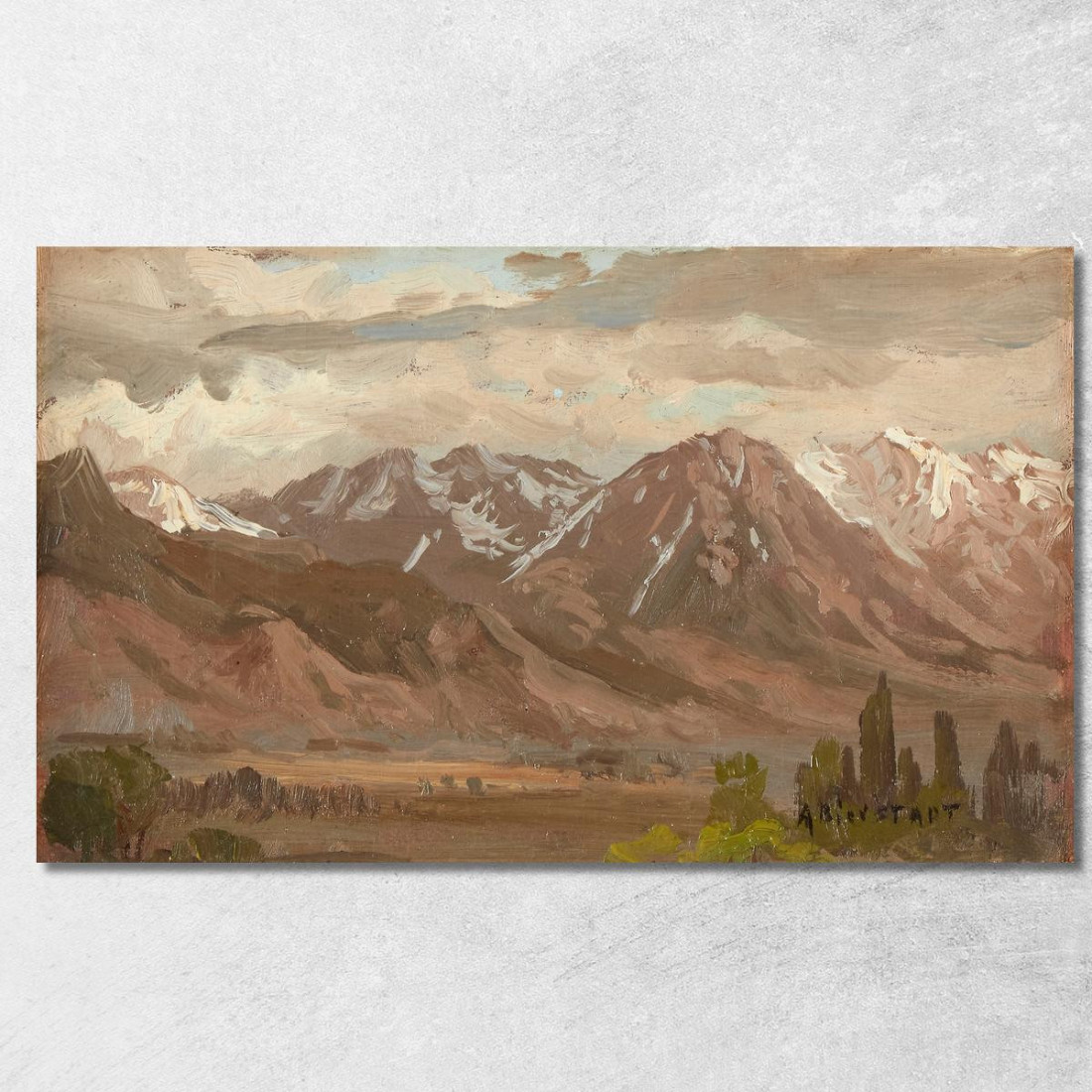 Paesaggio Del Montana Albert Bierstadt abr58 quadro stampato su tela Paesaggio Del Montana Albert Bierstadt abr58 quadro stampato su tela