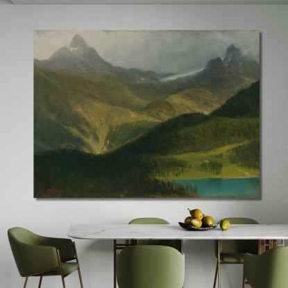 Paesaggio Montano Albert Bierstadt abr68 quadro stampato su tela