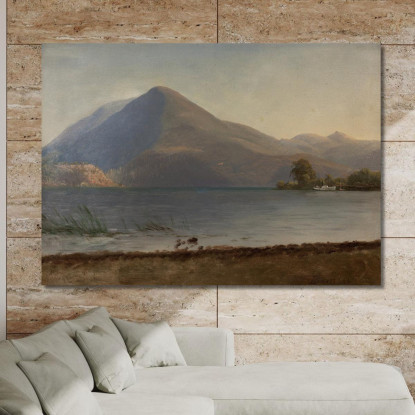 Sull'Hudson Albert Bierstadt abr77 quadro stampato su tela