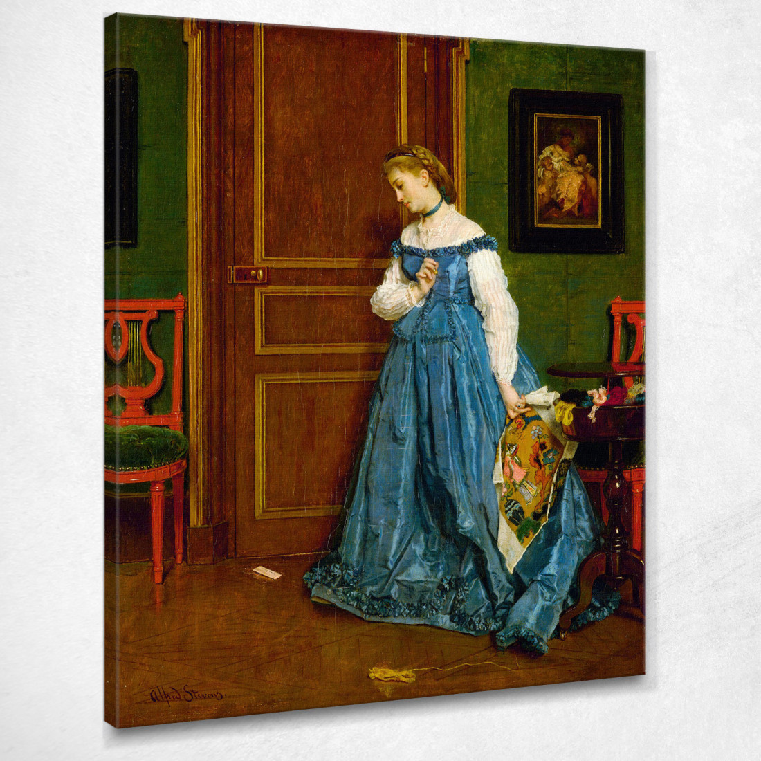 Esitazione Signora Monteaux Alfred Stevens stal33 quadro stampato su tela Esitazione Signora Monteaux Alfred Stevens stal33 quadro stampato su tela