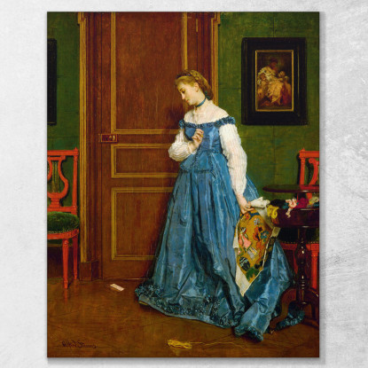 Esitazione Signora Monteaux Alfred Stevens stal33 quadro stampato su tela