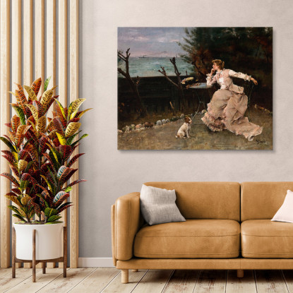 Nel Pensiero Profondo Alfred Stevens stal34 quadro stampato su tela