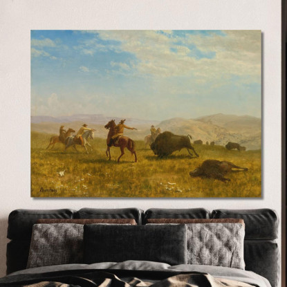 Il Selvaggio West Albert Bierstadt abr113 quadro stampato su tela