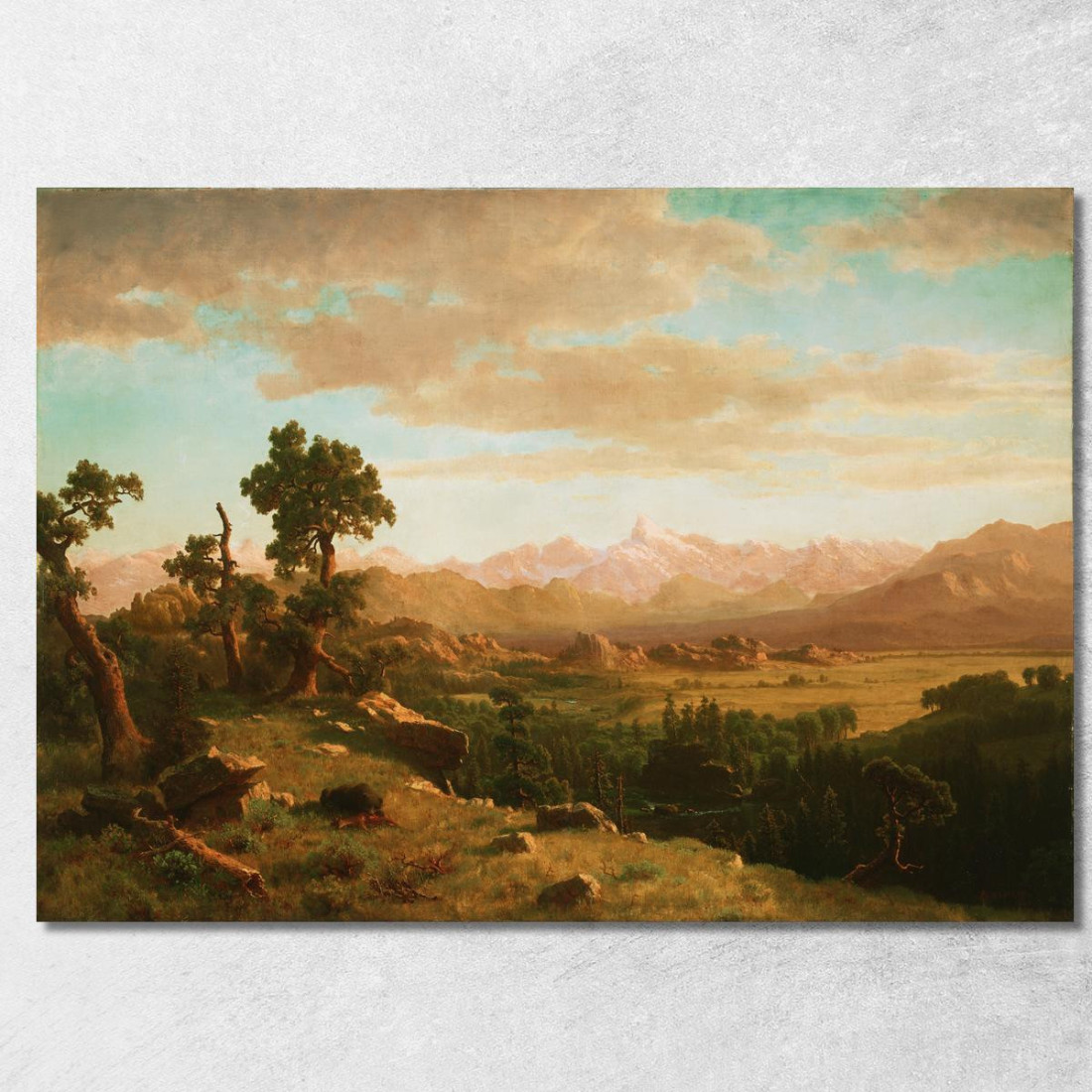 Paese Del Fiume Vento Albert Bierstadt abr131 quadro stampato su tela Paese Del Fiume Vento Albert Bierstadt abr131 quadro stampato su tela