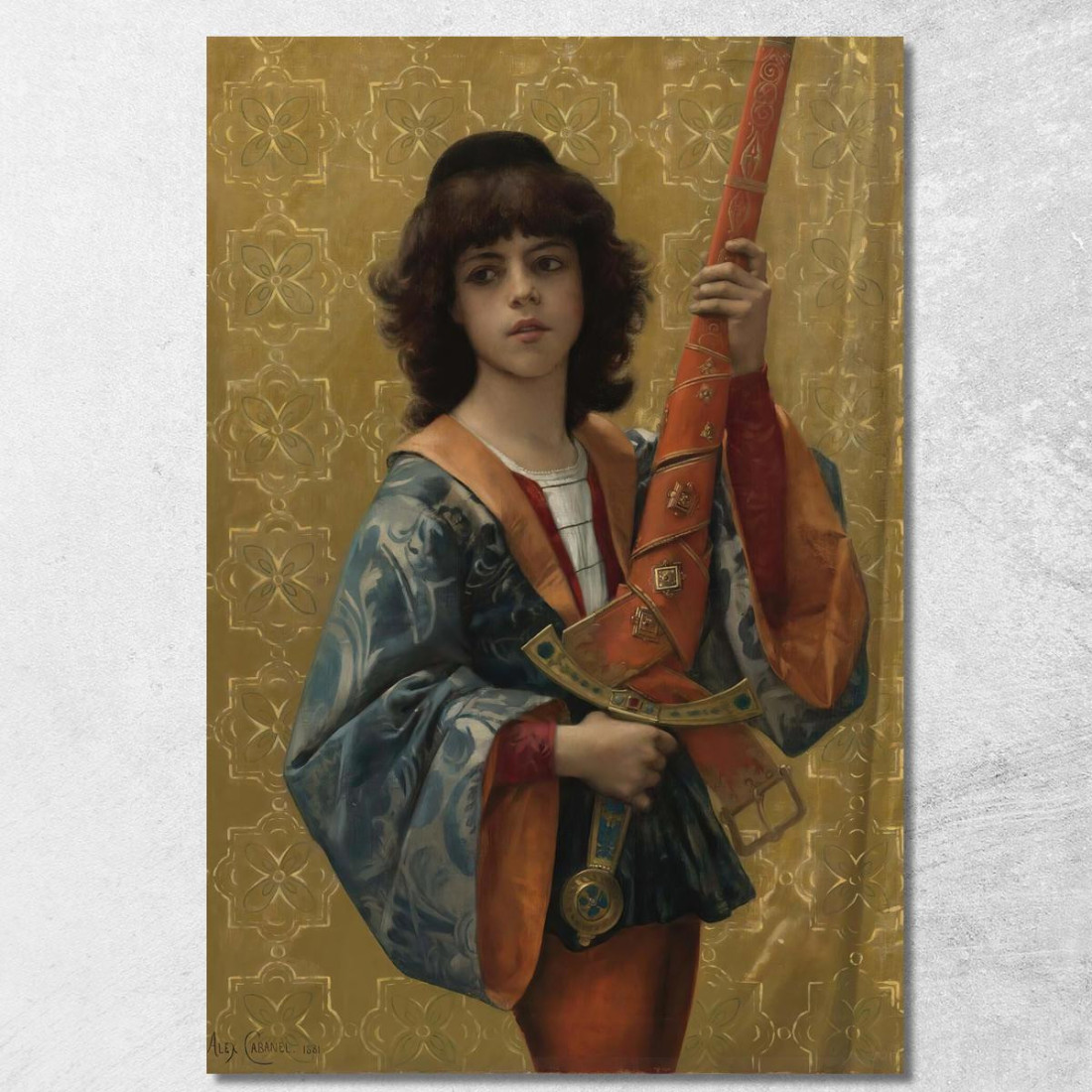 Una Pagina Alexandre Cabanel acb1 quadro stampato su tela Una Pagina Alexandre Cabanel acb1 quadro stampato su tela