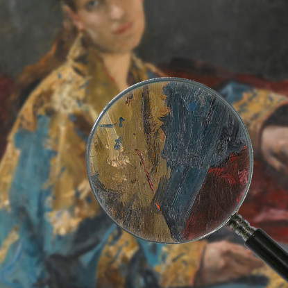 La Signora In Blu Alfred Stevens stal39 quadro stampato su tela