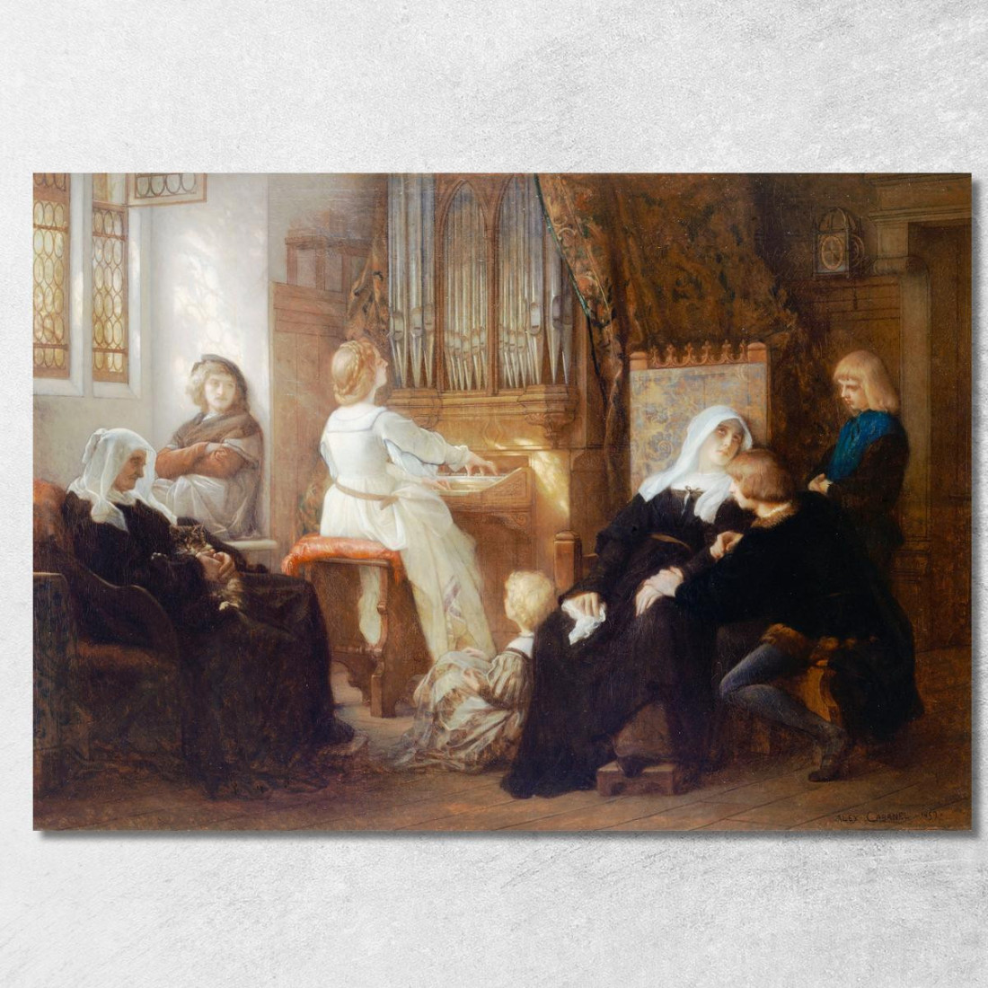 La Vedova Del Maestro Di Cappella Alexandre Cabanel acb16 quadro stampato su tela La Vedova Del Maestro Di Cappella Alexandre Cabanel acb16 quadro stampato su tela