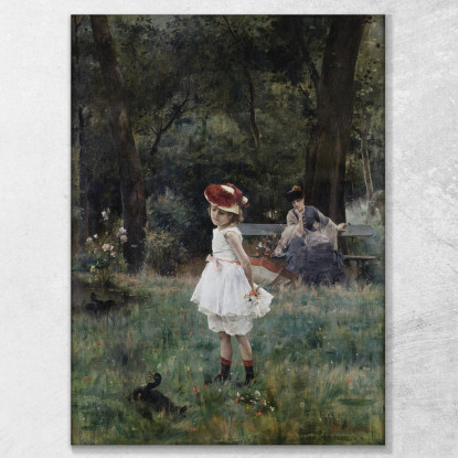 La Ragazza Delle Papere Alfred Stevens stal42 quadro stampato su tela