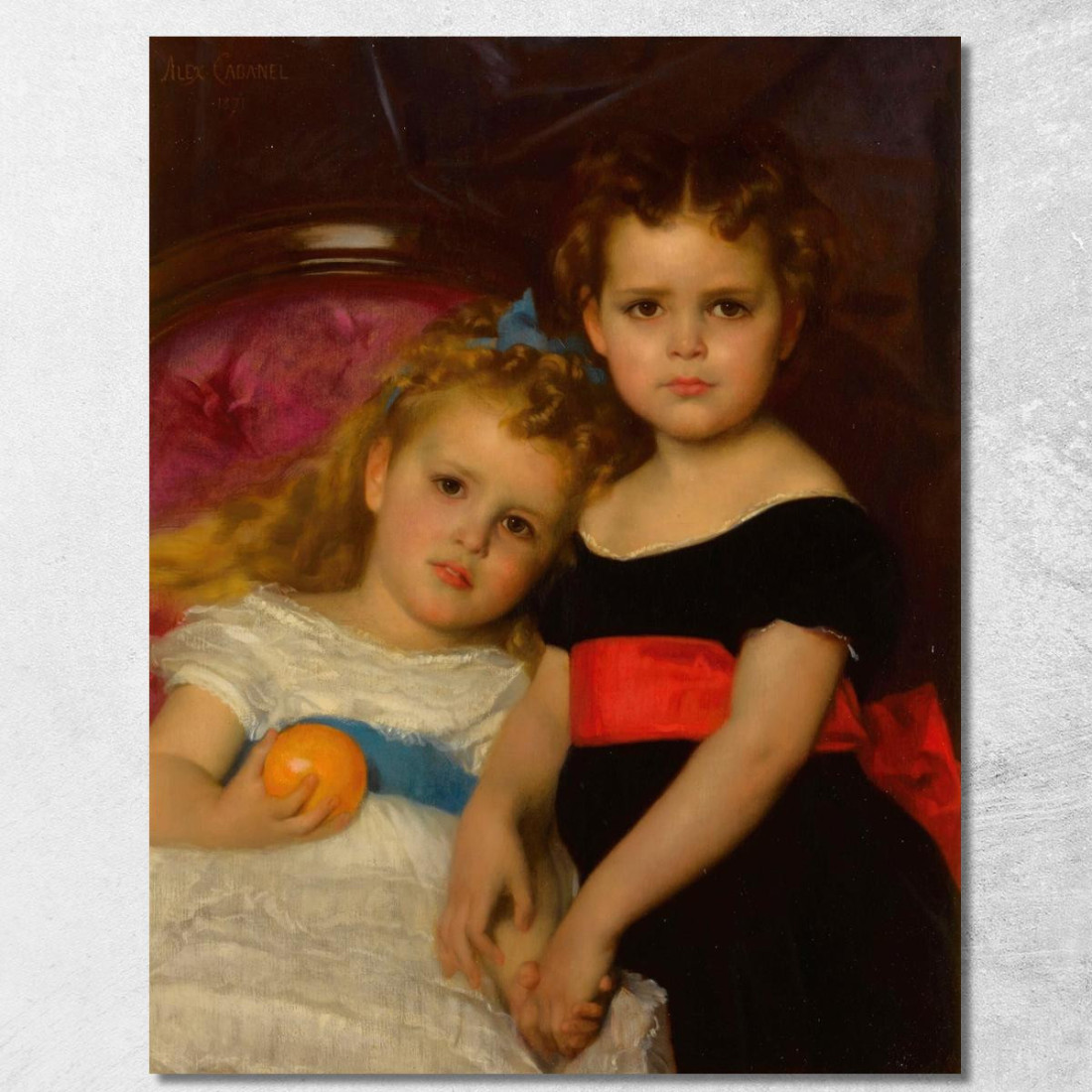 Ritratto Delle Due Sorelle Alexandre Cabanel acb28 quadro stampato su tela Ritratto Delle Due Sorelle Alexandre Cabanel acb28 quadro stampato su tela