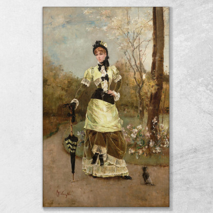 Il Parigino Alfred Stevens stal44 quadro stampato su tela