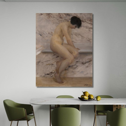 Alla Vasca Da Bagno Anders Zorn azn5 quadro stampato su tela