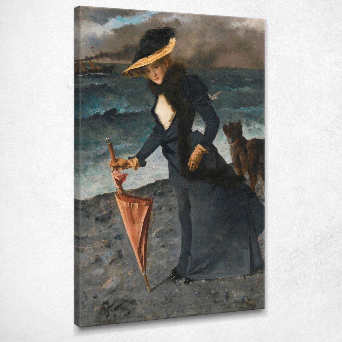 La Tempesta Alfred Stevens stal48 quadro stampato su tela La Tempesta Alfred Stevens stal48 quadro stampato su tela