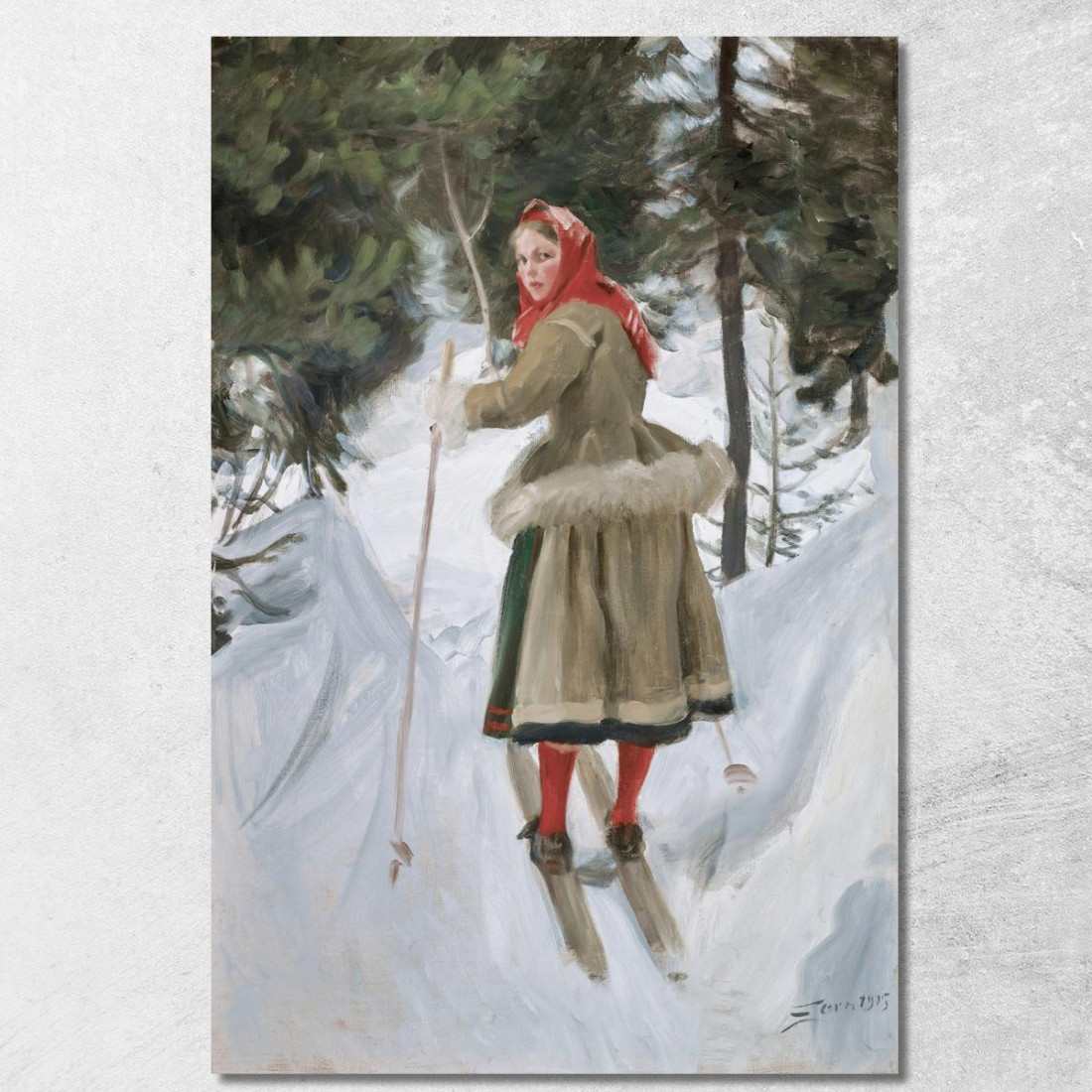Ragazza Di Mora Anders Zorn azn25 quadro stampato su tela Ragazza Di Mora Anders Zorn azn25 quadro stampato su tela