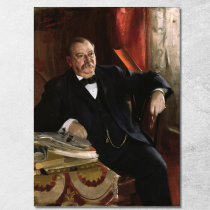 Grover Cleveland Anders Zorn azn28 quadro stampato su tela