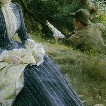 In Scozia La Signora Symons Anders Zorn azn35 quadro stampato su tela