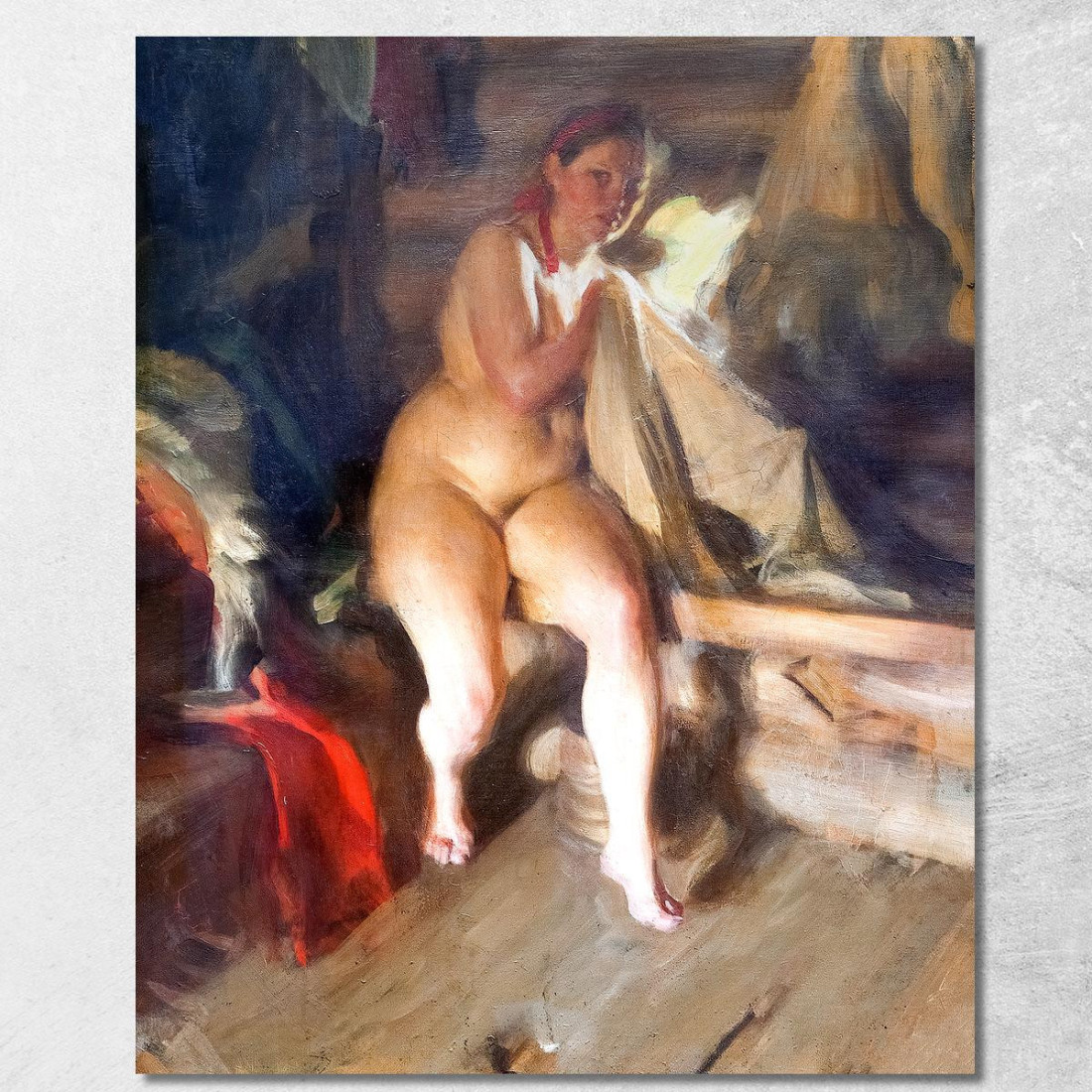 Nel Soppalco Anders Zorn azn36 quadro stampato su tela Nel Soppalco Anders Zorn azn36 quadro stampato su tela
