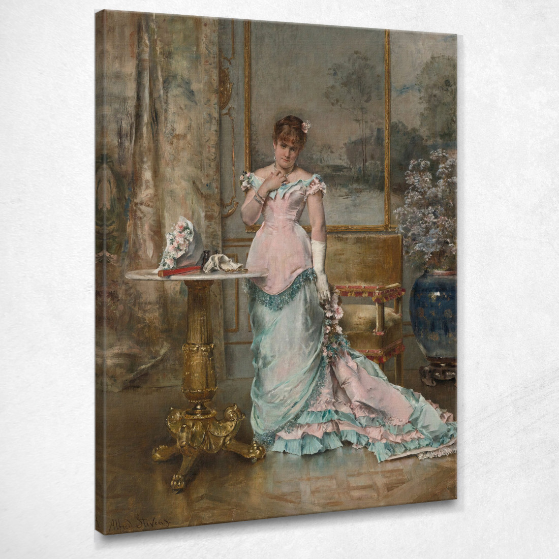 L'Attesa Prima Del Ballo Alfred Stevens stal54 quadro stampato su tela L'Attesa Prima Del Ballo Alfred Stevens stal54 quadro stampato su tela