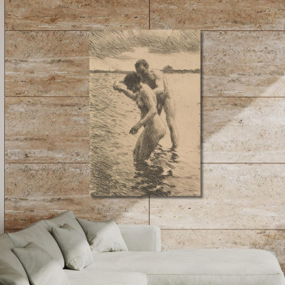 Pilota Anders Zorn azn56 quadro stampato su tela