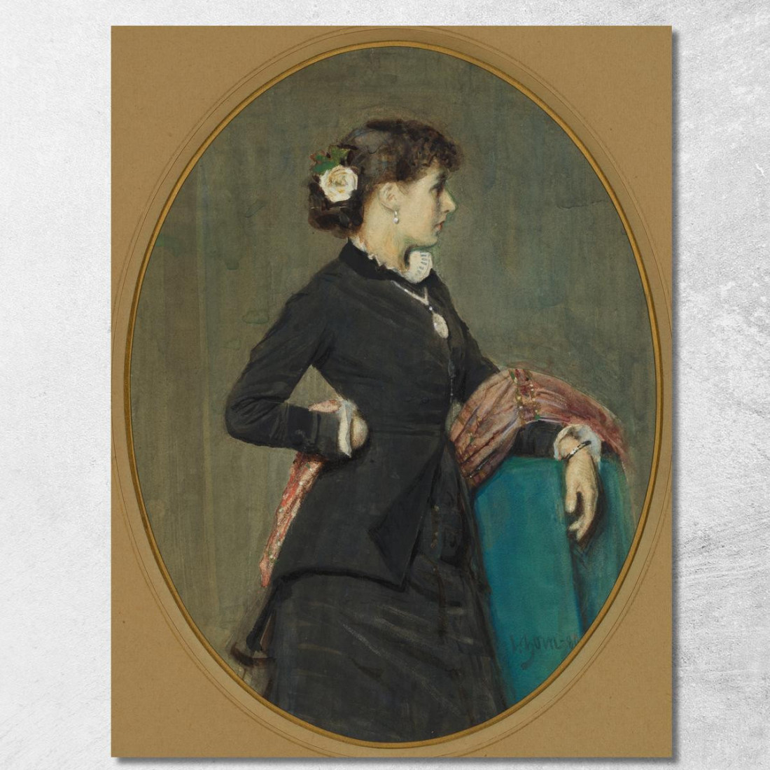 Ritratto Della Signorina Nyström Anders Zorn azn61 quadro stampato su tela Ritratto Della Signorina Nyström Anders Zorn azn61 quadro stampato su tela