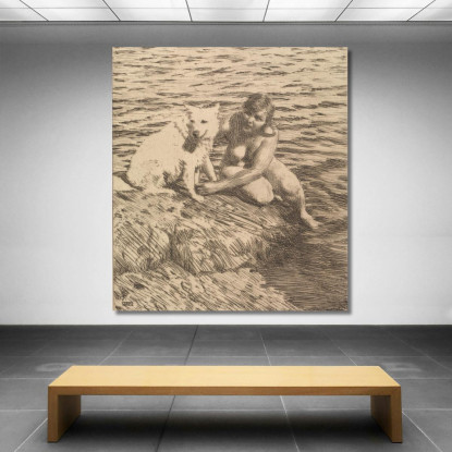 Dieci Anders Zorn azn66 quadro stampato su tela