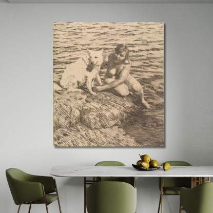 Dieci Anders Zorn azn66 quadro stampato su tela