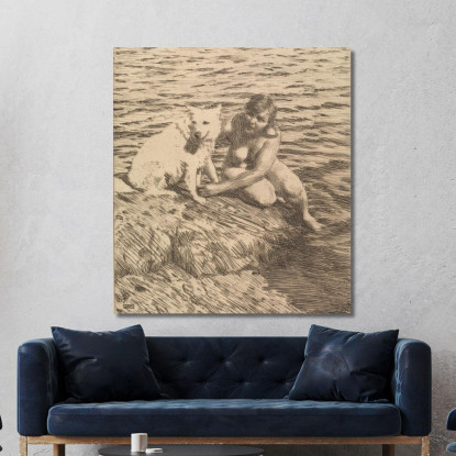 Dieci Anders Zorn azn66 quadro stampato su tela