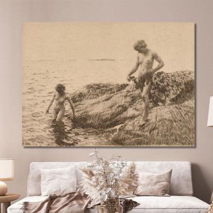 Skerries Verso Il Mare Anders Zorn azn67 quadro stampato su tela