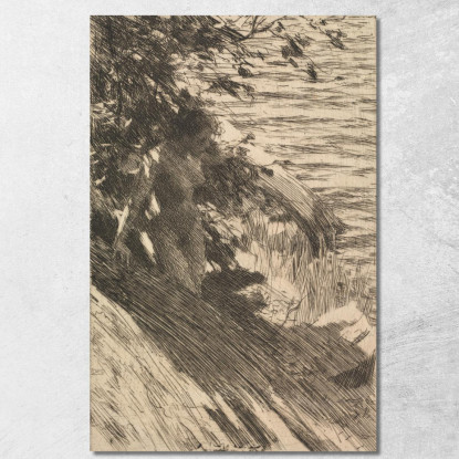 Il Grande Bagnante Anders Zorn azn74 quadro stampato su tela