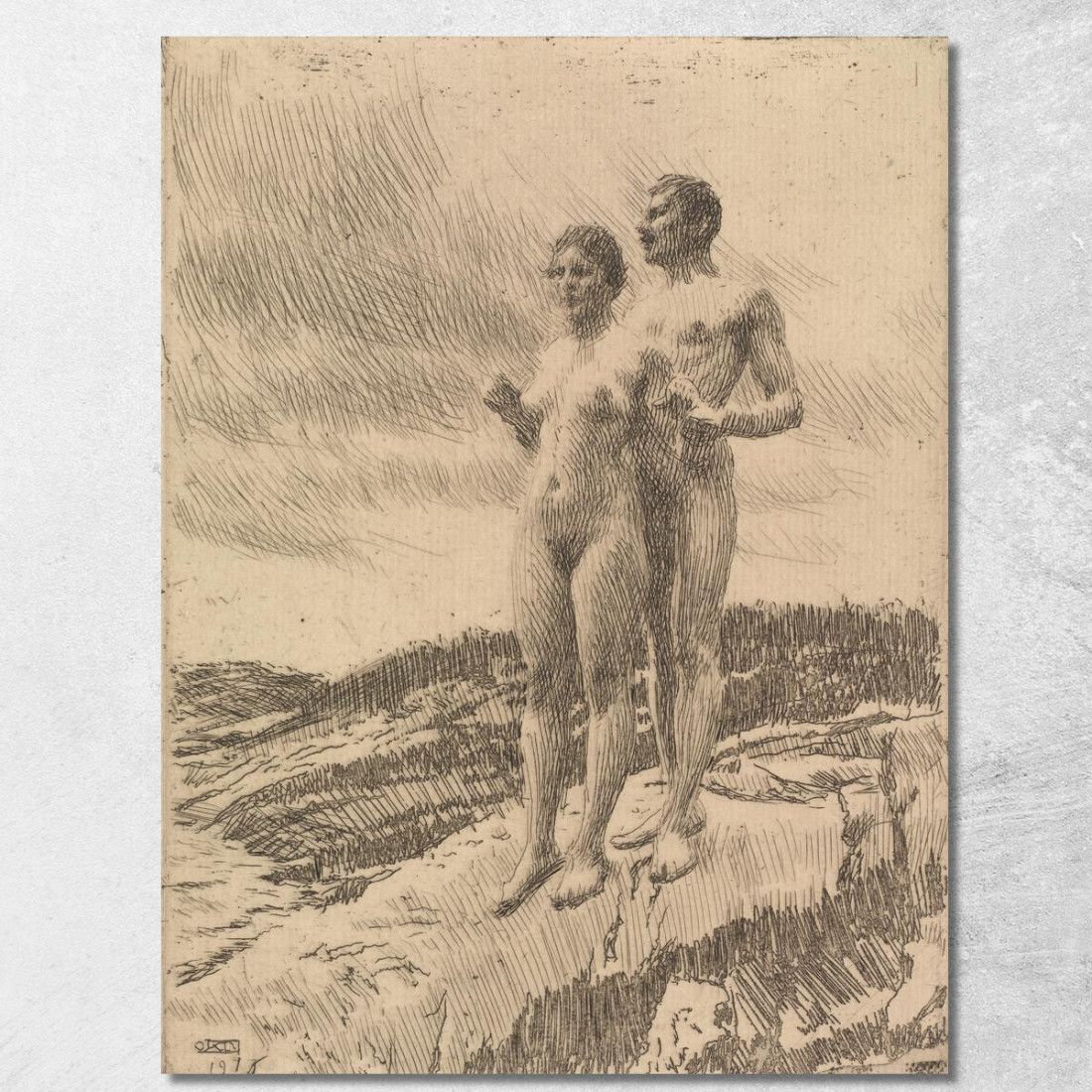 Il Due Anders Zorn azn76 quadro stampato su tela