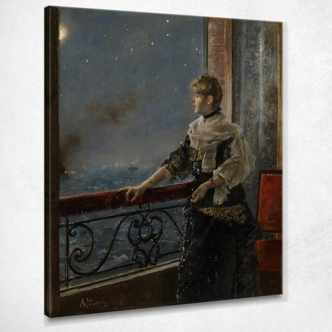 Chiaro Di Luna Alfred Stevens stal64 quadro stampato su tela